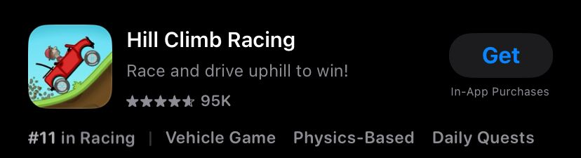 Hill Climb Racing for iOS Installing Step 1